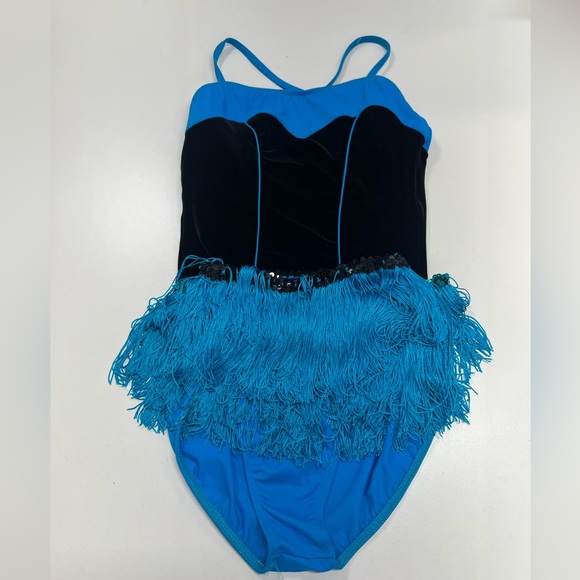 Weissman Dance Costume Leotard With Detachable Fringe Skirts Size Small Adult - Picture 8 of 9